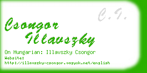 csongor illavszky business card